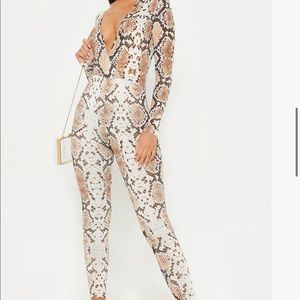 Snake print jumpsuit